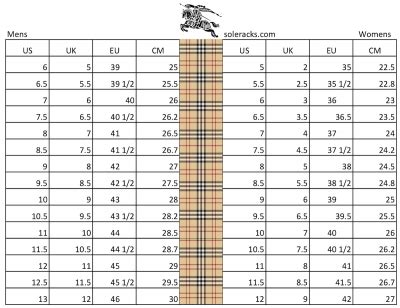 burberry shirt medium size chart|Burberry size chart us.